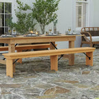 Panca pieghevole stile rustico Merrick Lane 96 x 12 in pino massello