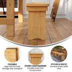 Panca pieghevole stile rustico Merrick Lane 96 x 12 in pino massello