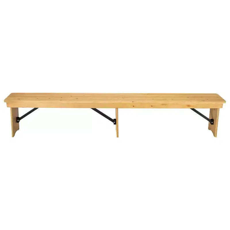 Panca pieghevole stile rustico Merrick Lane 96 x 12 in pino massello