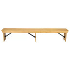 Panca pieghevole stile rustico Merrick Lane 96 x 12 in pino massello