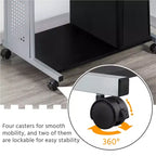 Yaheetech 3 Tiers Computer Desk with Charging Station for Home Office