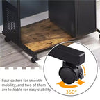 Yaheetech 3 Tiers Computer Desk with Charging Station for Home Office