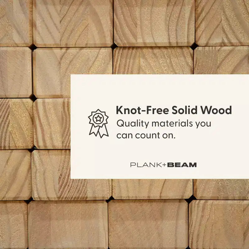 Plank+Beam Letto matrimoniale rustico con testiera a doghe, Letto a piattaforma in legno massello