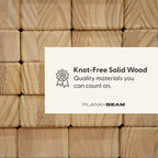 Plank+Beam Letto matrimoniale rustico con testiera a doghe, Letto a piattaforma in legno massello