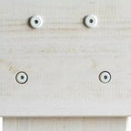 Plank+Beam Letto matrimoniale rustico con testiera a doghe, Letto a piattaforma in legno massello