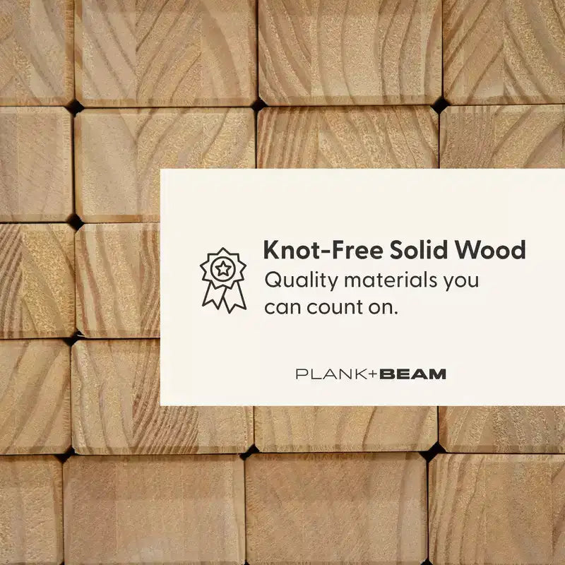 Plank+Beam Letto matrimoniale rustico con testiera a doghe, Letto a piattaforma in legno massello