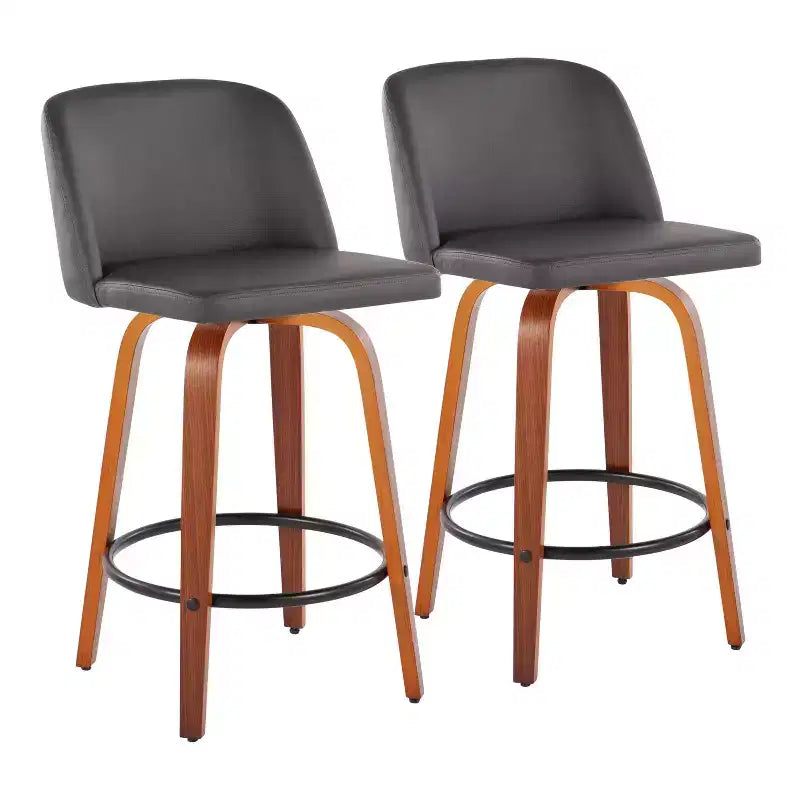 Set of 2 Toriano Counter Height Barstools - LumiSource