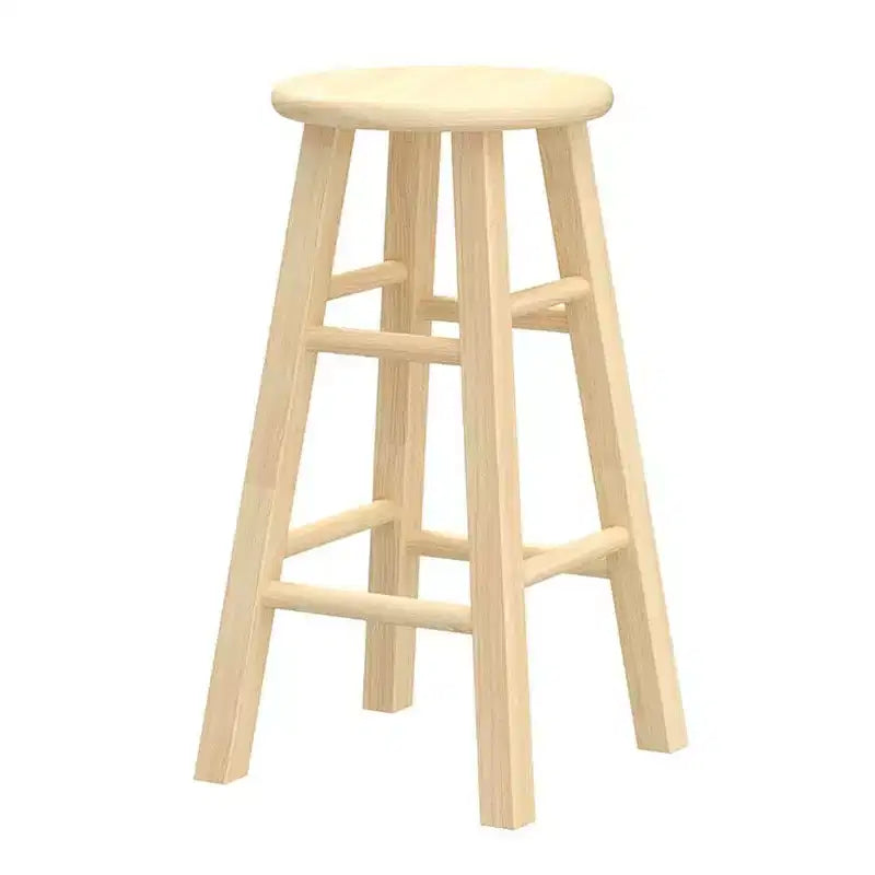 PJ Wood Classic Round Seat 24 Tall Kitchen Counter Stools, Natural (Set of 8)