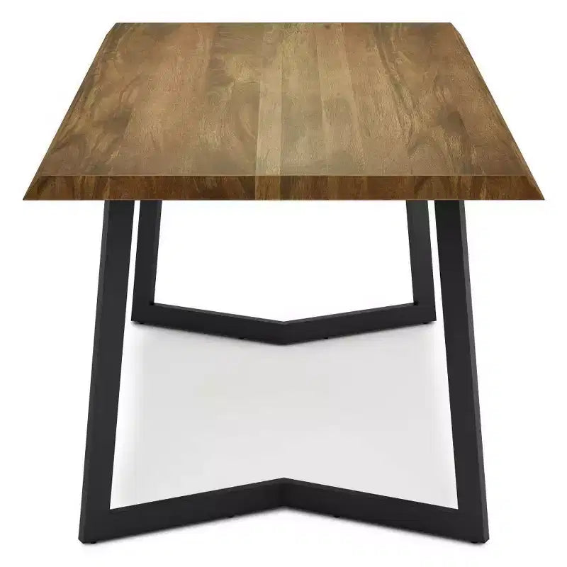 Hathaway Dining Table with Inverted Metal Base - WyndenHall