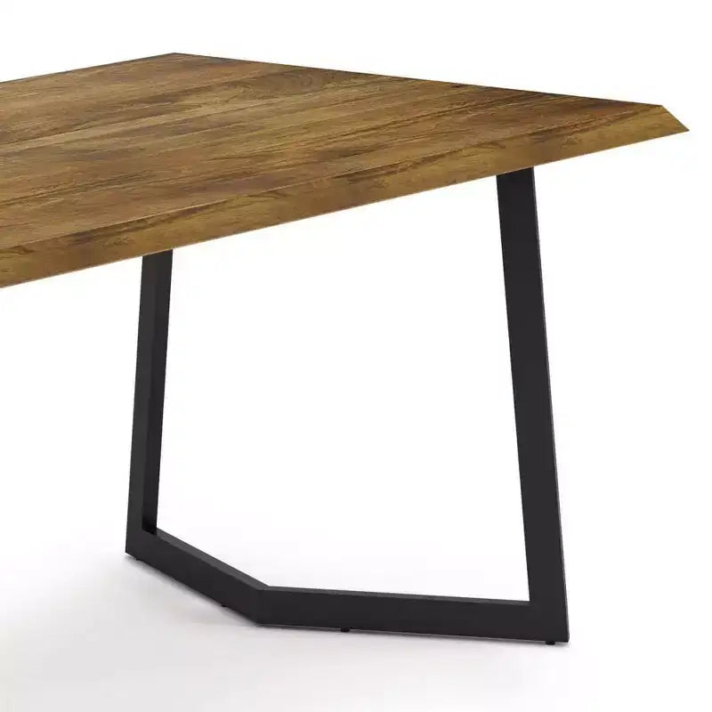 Hathaway Dining Table with Inverted Metal Base - WyndenHall