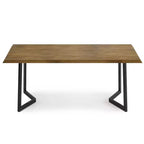 Hathaway Dining Table with Inverted Metal Base - WyndenHall