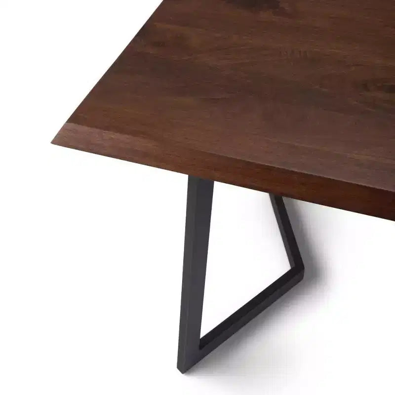 Hathaway Dining Table with Inverted Metal Base - WyndenHall