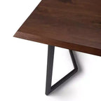 Hathaway Dining Table with Inverted Metal Base - WyndenHall