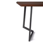 Hathaway Dining Table with Inverted Metal Base - WyndenHall