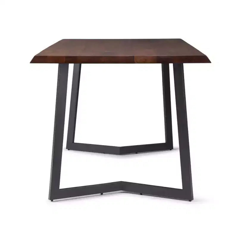Hathaway Dining Table with Inverted Metal Base - WyndenHall