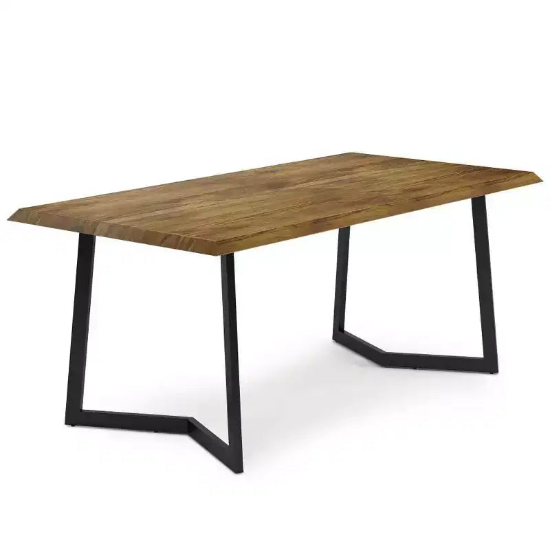 Hathaway Dining Table with Inverted Metal Base - WyndenHall