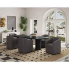 Poltroncina da Pranzo Rotonda Moderna in Similpelle Anna - Manhattan Comfort