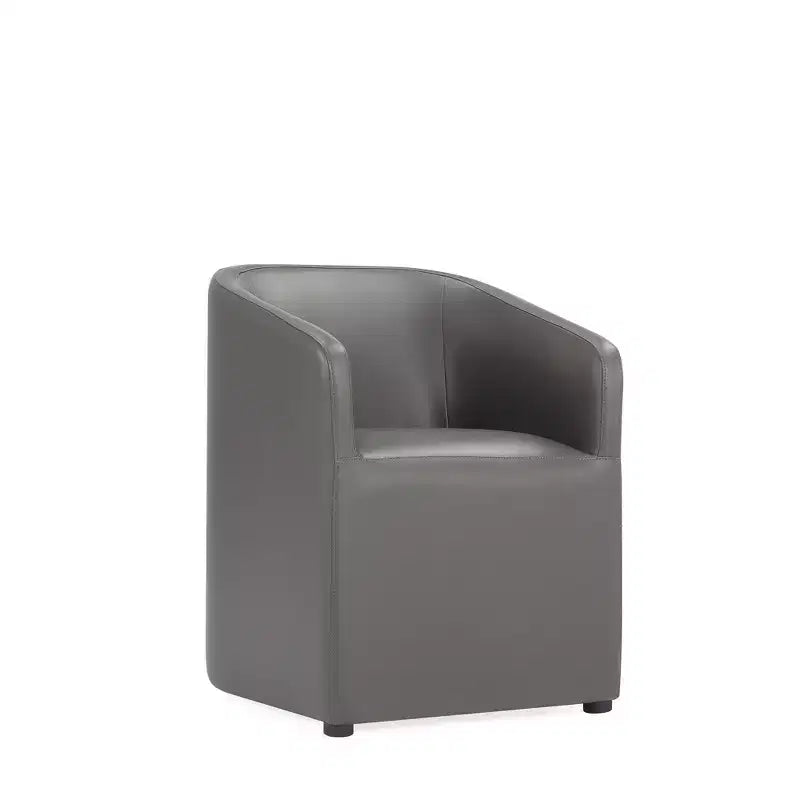 Poltroncina da Pranzo Rotonda Moderna in Similpelle Anna - Manhattan Comfort