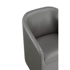 Poltroncina da Pranzo Rotonda Moderna in Similpelle Anna - Manhattan Comfort