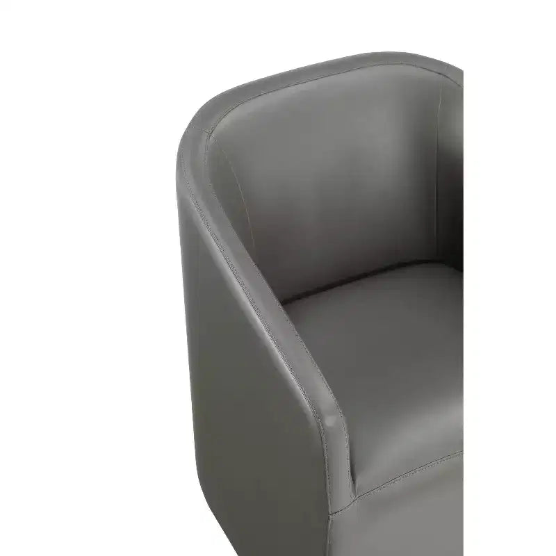 Poltroncina da Pranzo Rotonda Moderna in Similpelle Anna - Manhattan Comfort