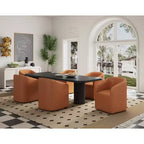 Poltroncina da Pranzo Rotonda Moderna in Similpelle Anna - Manhattan Comfort