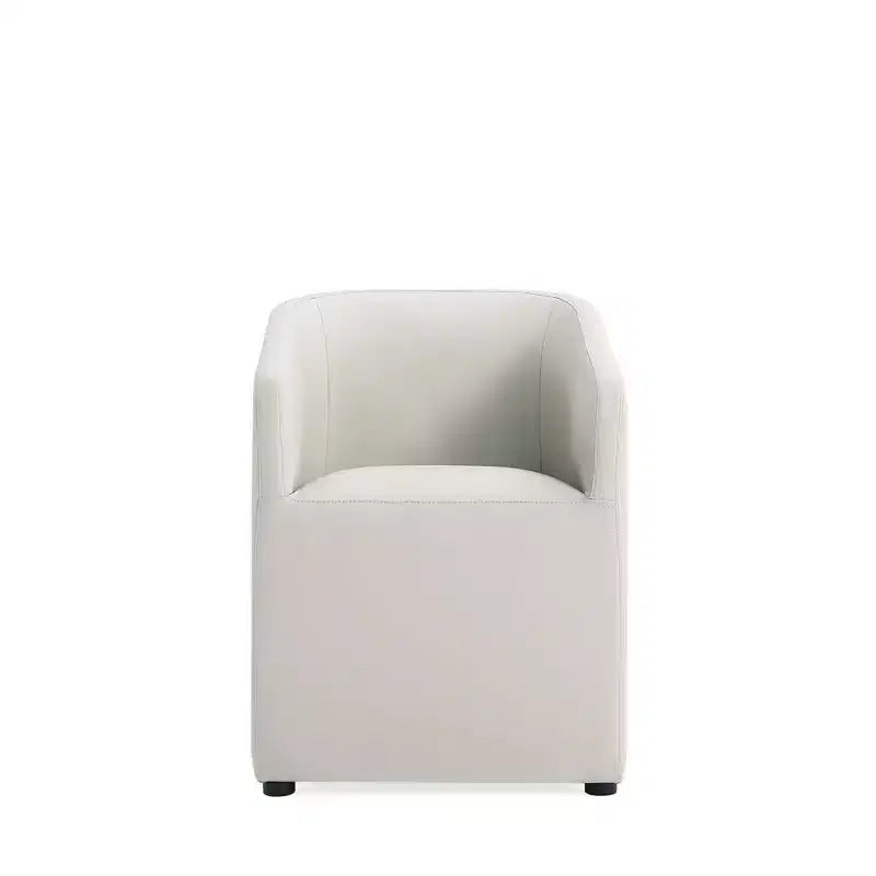 Poltroncina da Pranzo Rotonda Moderna in Similpelle Anna - Manhattan Comfort