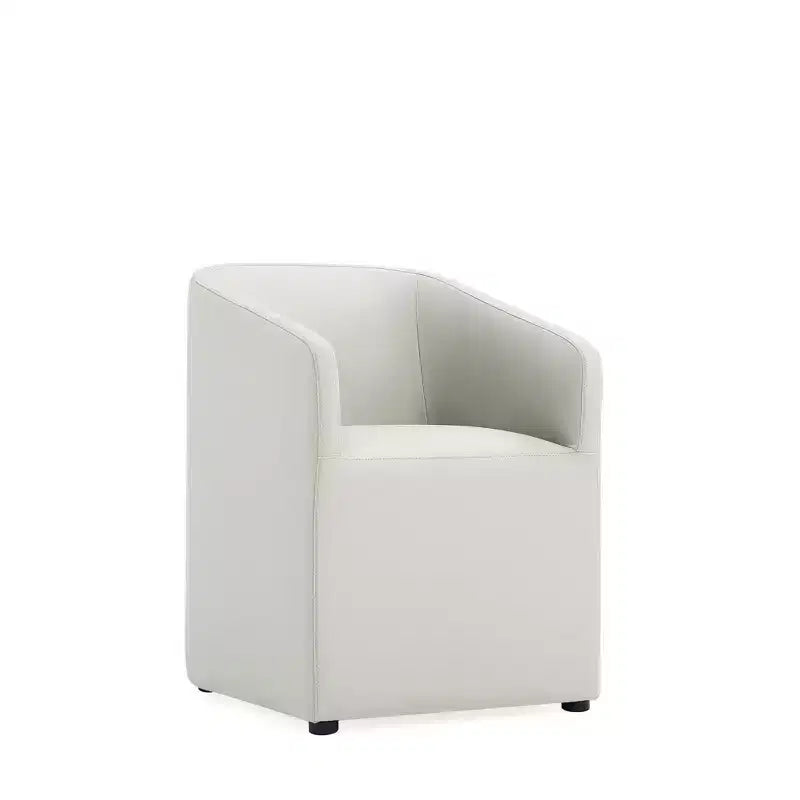 Poltroncina da Pranzo Rotonda Moderna in Similpelle Anna - Manhattan Comfort