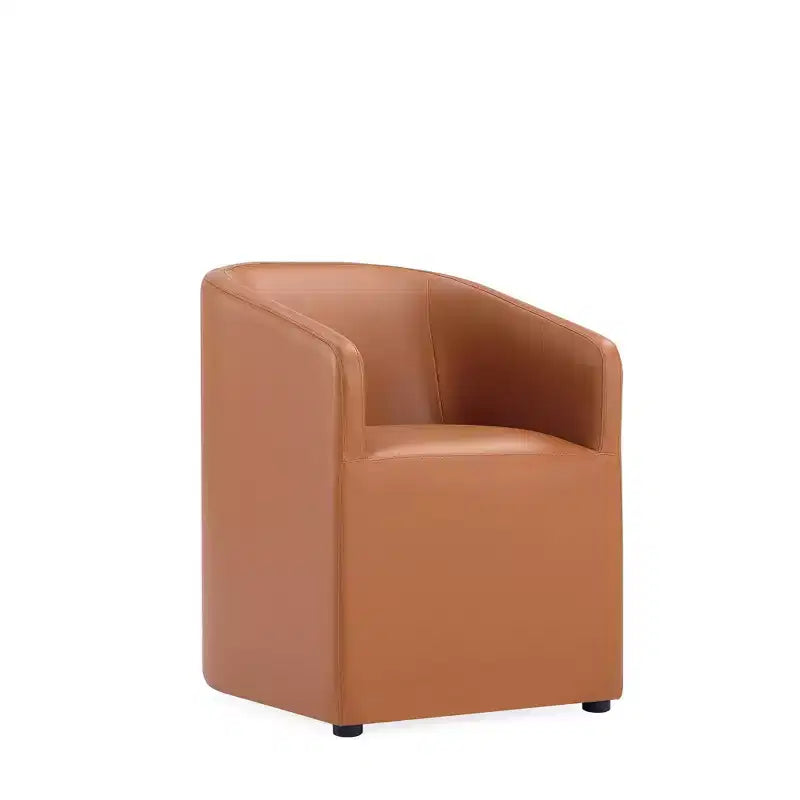 Poltroncina da Pranzo Rotonda Moderna in Similpelle Anna - Manhattan Comfort