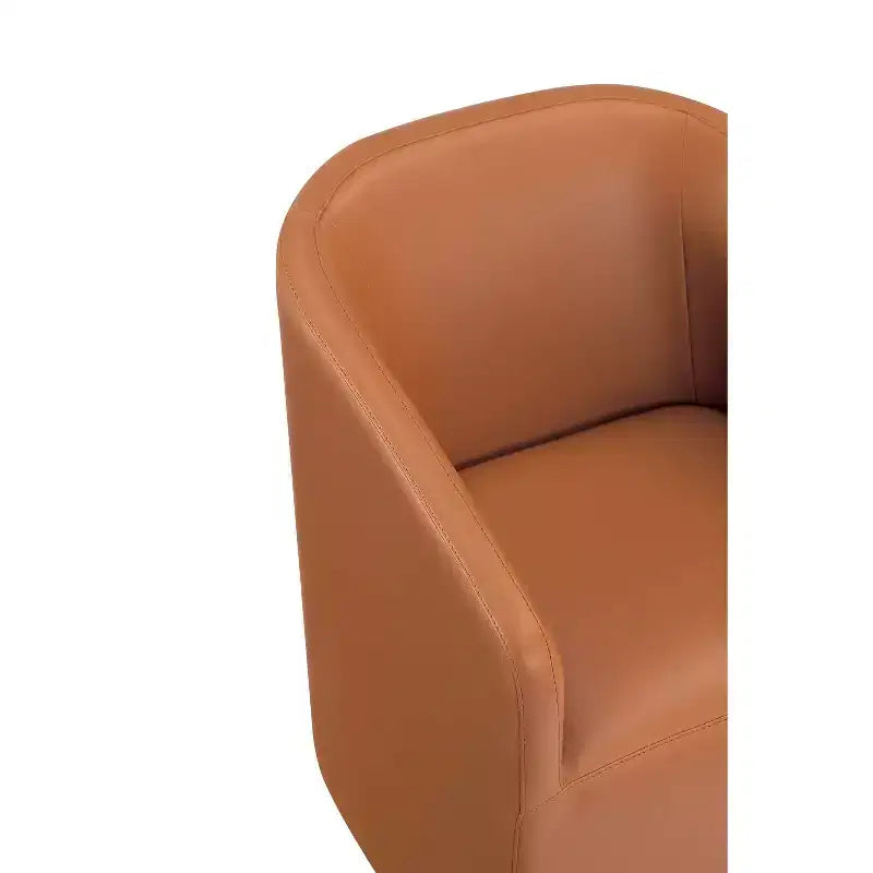 Poltroncina da Pranzo Rotonda Moderna in Similpelle Anna - Manhattan Comfort