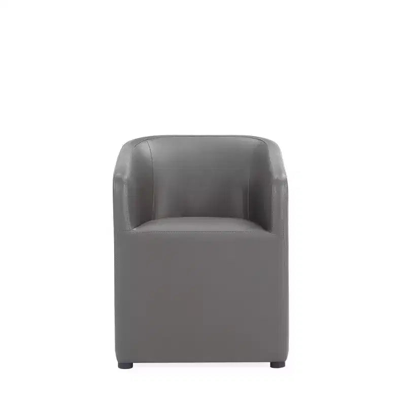Poltroncina da Pranzo Rotonda Moderna in Similpelle Anna - Manhattan Comfort