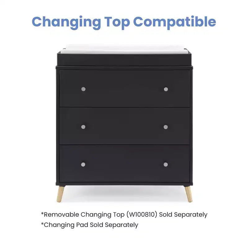 Delta Children Jordan 3 Drawer Dresser with Interlocking Drawers