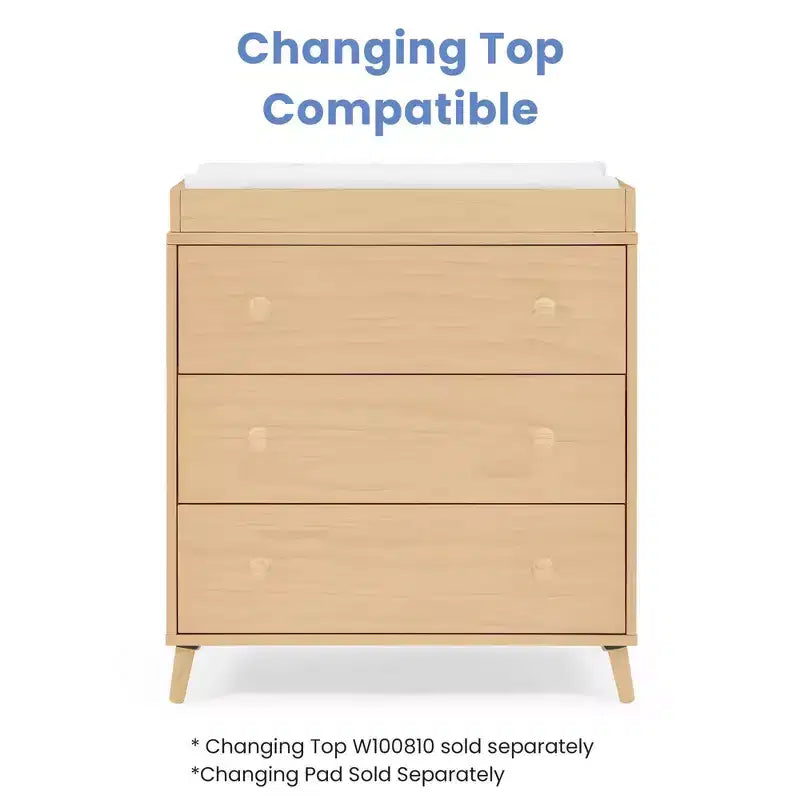 Delta Children Jordan 3 Drawer Dresser with Interlocking Drawers