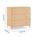 Delta Children Jordan 3 Drawer Dresser with Interlocking Drawers
