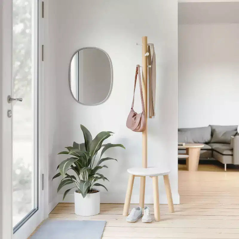 Pillar Stool and Coatrack - Umbra