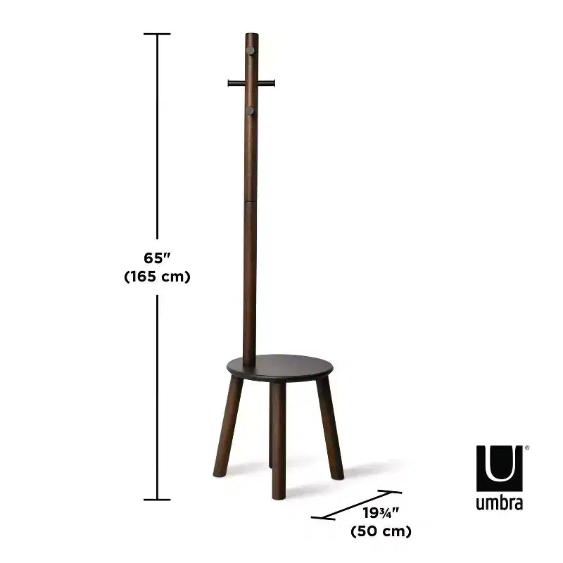 Pillar Stool and Coatrack - Umbra