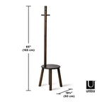 Pillar Stool and Coatrack - Umbra