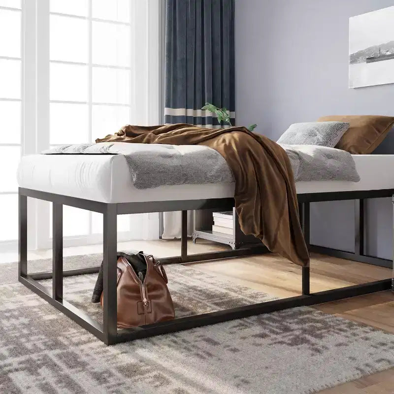 Joseph 18 Metal Platform Bed Frame Black - Zinus