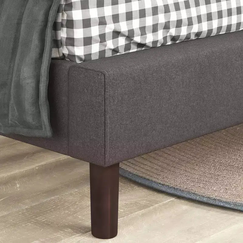 Judy Upholstered Platform Bed Frame Gray - Zinus