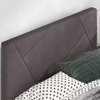 Zinus - Base letto imbottita con piattaforma Judy grigio