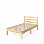 Robin Wood Platform Bed Frame with Headboard Natural - Zinus