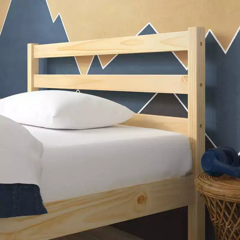Robin Wood Platform Bed Frame with Headboard Natural - Zinus