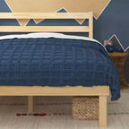 Robin Wood Platform Bed Frame with Headboard Natural - Zinus