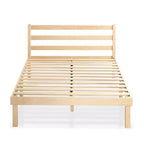 Robin Wood Platform Bed Frame with Headboard Natural - Zinus
