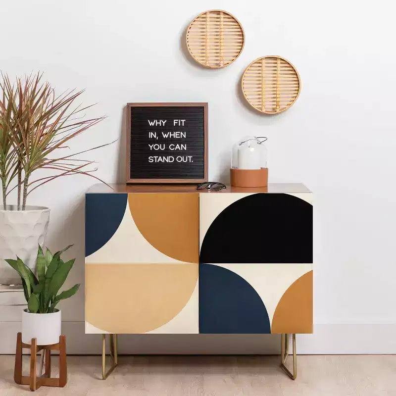Color Poems Credenza Bassa Bold Minimalism XII Noce - Deny Designs