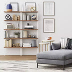 73 Theo 5 Tier Wood Wall Mount Ladder Bookshelf - Nathan James