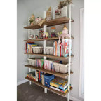 73 Theo 5 Tier Wood Wall Mount Ladder Bookshelf - Nathan James