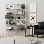 73 Theo 5 Tier Wood Wall Mount Ladder Bookshelf - Nathan James