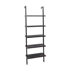 73 Theo 5 Tier Wood Wall Mount Ladder Bookshelf - Nathan James