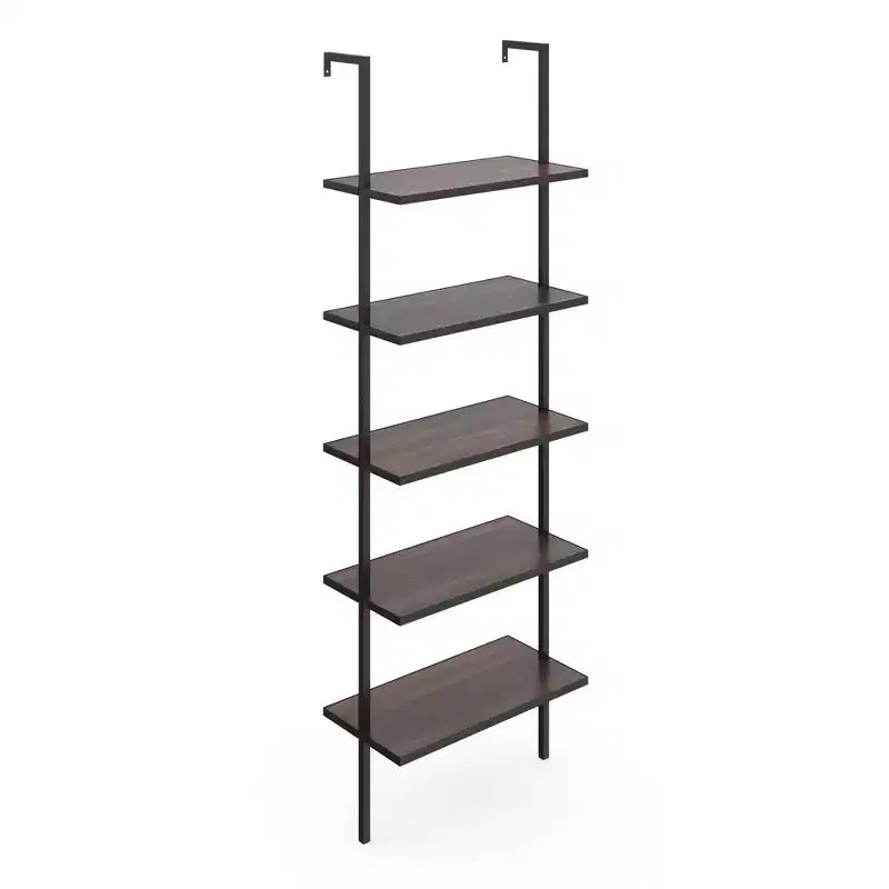 73 Theo 5 Tier Wood Wall Mount Ladder Bookshelf - Nathan James