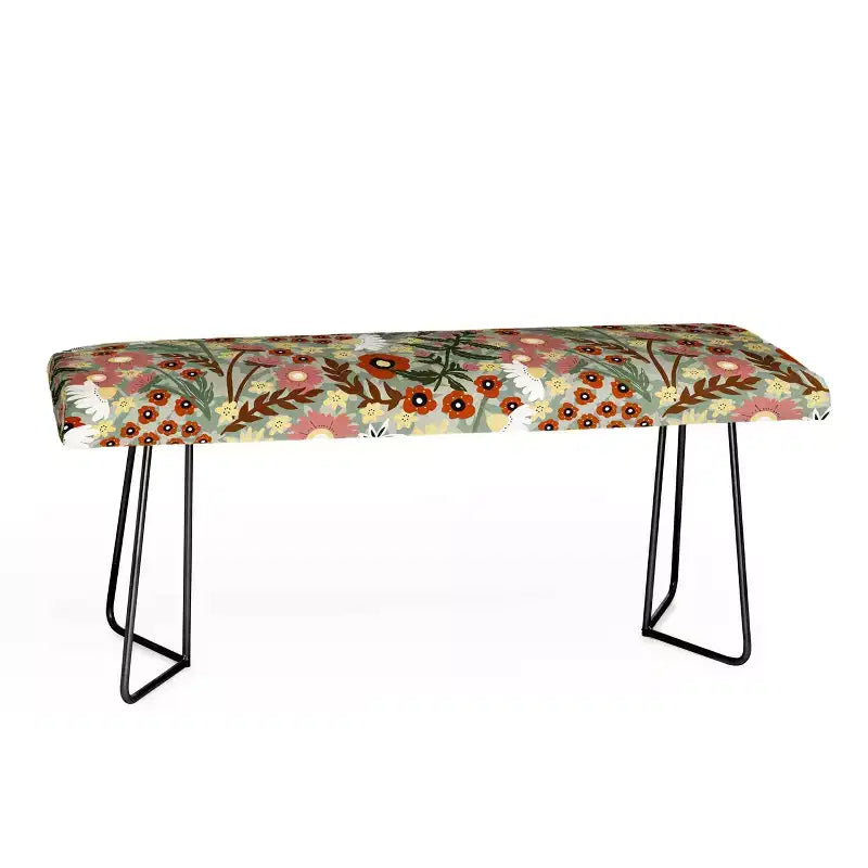 Marta Barragan Camarasa The Leafy Garden Bench - Deny Designs